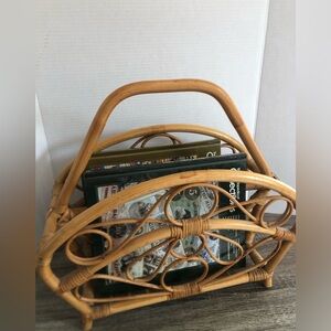 Vtg Bentwood Magazine Rack